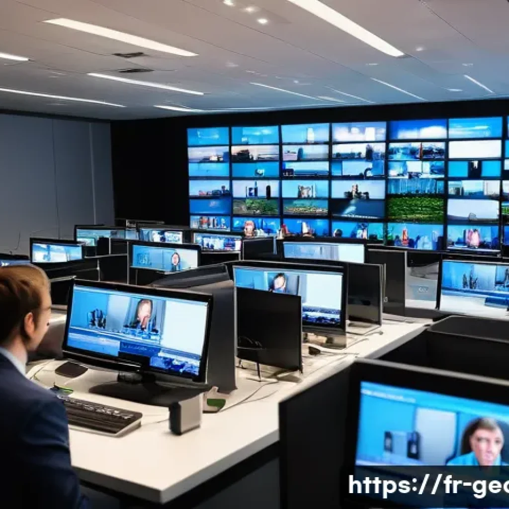 조지아의 주요 신문과 언론 - A modern Georgian newsroom blending traditional and digital media elements: a diverse team of journa...